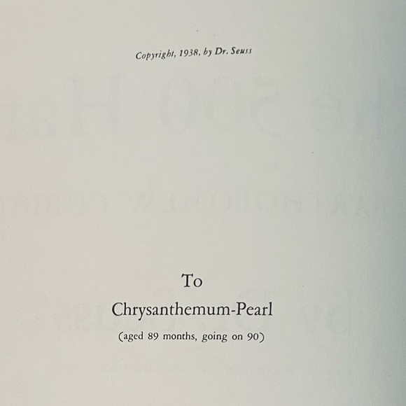 DrSuess book  500 hats vintage 1938 first addition in excellent condition - Picture 2 of 3